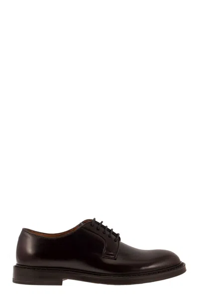 Doucal's Black Classic Oxford Shoes In Calf Leather Man