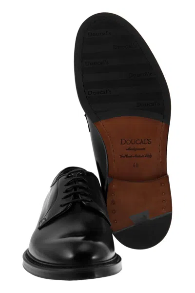 Doucal's Man Lace-up Shoes Midnight Blue Size 6.5 Soft Leather