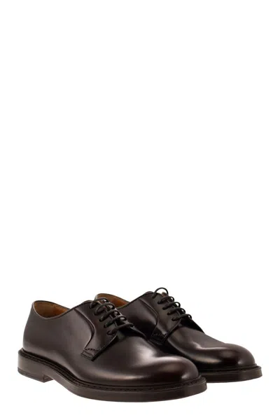 Doucal's Black Classic Oxford Shoes In Calf Leather Man