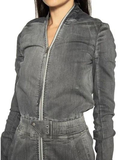 Drkshdw Grey Denim Overalls For Women