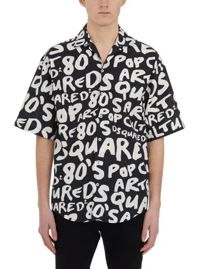 Dsquared2 All-over Logo Cotton Shirt