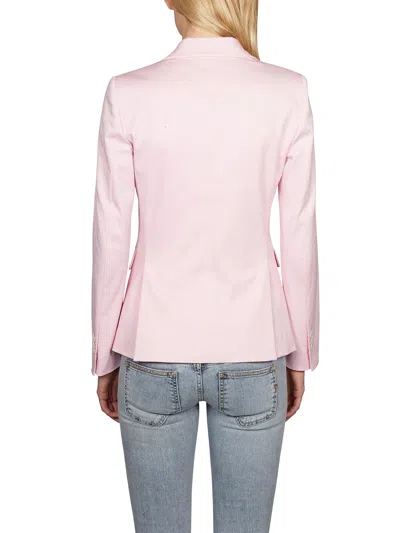 Dsquared2 Pink Two Button Stretch Cotton Jacket For Women