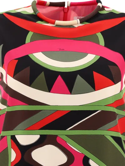 Pucci Abstract-print Silk Sleeveless Mini Shift Dress