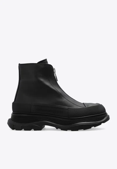 Alexander Mcqueen Alexander Mc Queen Tread Slick Ankle Boots In Black