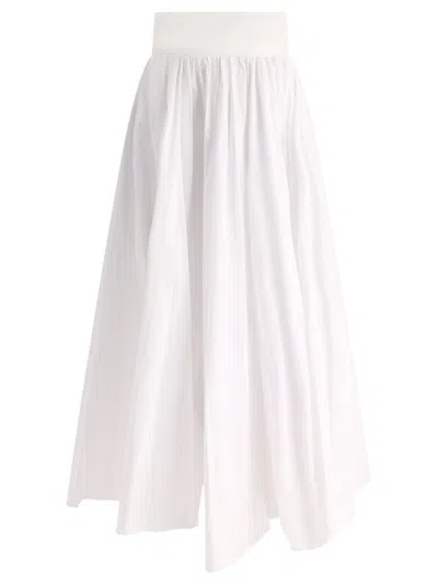 Fit Skirt With Bandeau At The Waist Skirts White