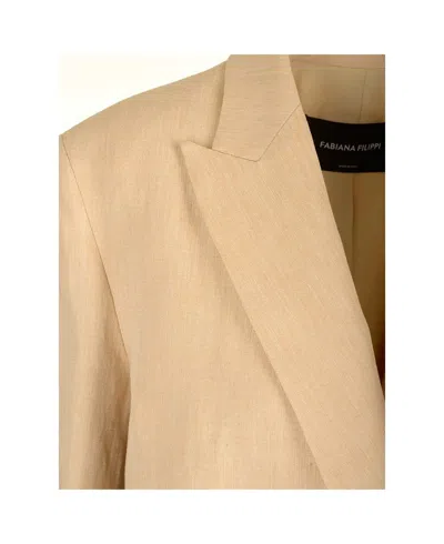 Fabiana Filippi Linen Double-breasted Blazer