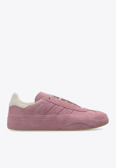 Adidas Originals Y-3 Gazelle Suede Low-top Sneakers In Mauve