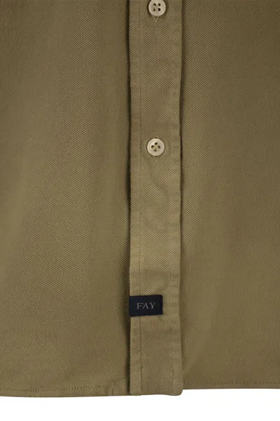 Fay Cotton French Collar Shirt