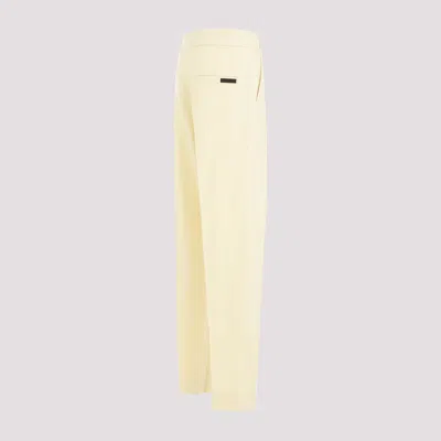 Fear Of God Single Pleat Tapered Cream Wool Trousers