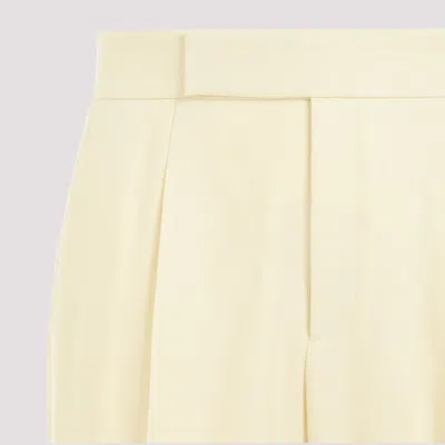 Fear Of God Single Pleat Tapered Cream Wool Trousers