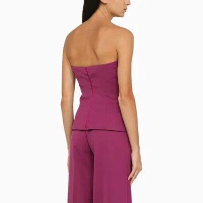 Federica Tosi Peony Wool Blend Top With Fitted Bodice