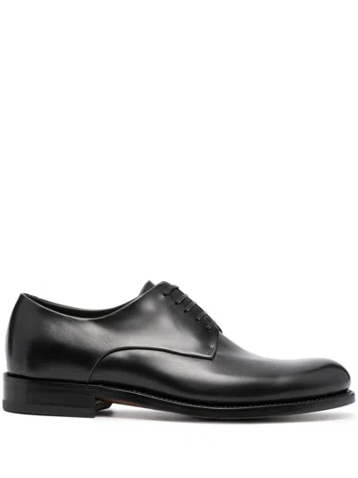 Ferragamo Stylish Men's Grey Calf Leather Loafers For Fall/winter 2023