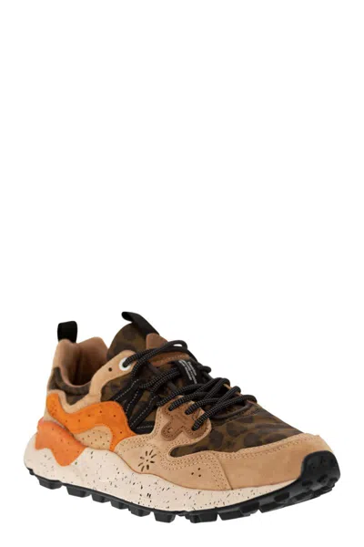 Flower Mountain Yamano 3 - Sneakers In Suede And Technical Fabric