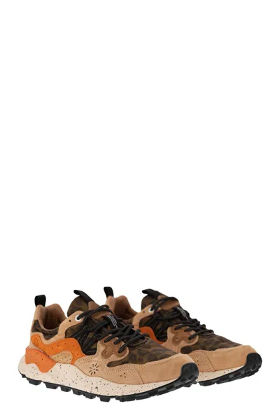 Flower Mountain Yamano 3 - Sneakers In Suede And Technical Fabric