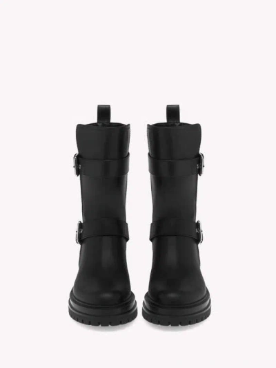 Gianvito Rossi Thiago Black Leather Mid-height Boots