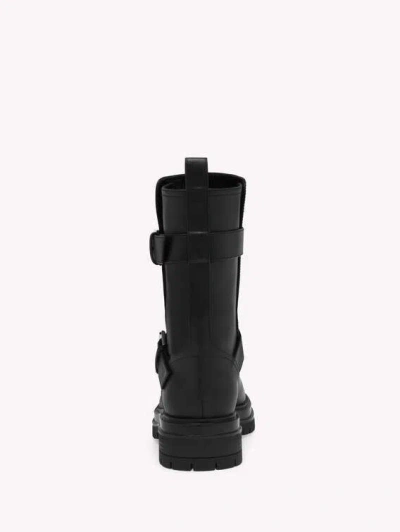 Gianvito Rossi Black Leather Biker Boots