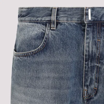 Givenchy Logo Plaque Straight-leg Jeans In Blue