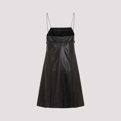 Givenchy Leather Sleeveless Belted Mini Dress