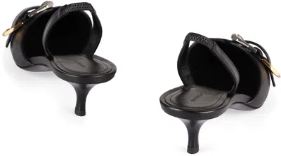 Givenchy Voyou Buckled Textured-leather Slingback Pumps