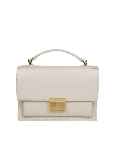 Golden Goose Venezia Bag In Butter-colored Boarded Leather With Gold Details In Gray