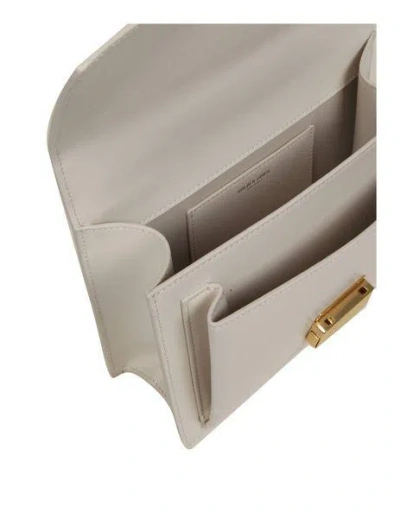 Golden Goose Venezia Bag In Butter-colored Boarded Leather With Gold Details In Gray