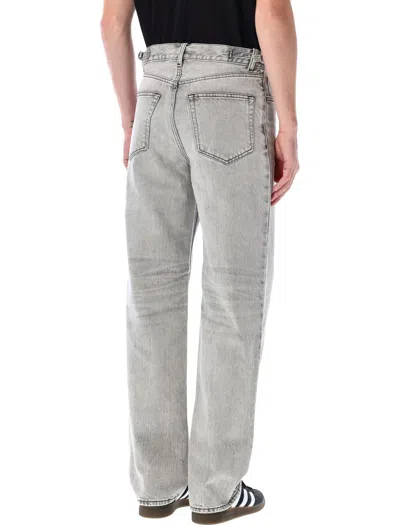 Haikure Light Grey Straight Leg Faded Jeans