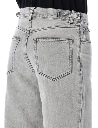 Haikure Light Grey Straight Leg Faded Jeans
