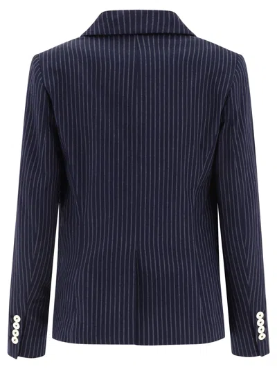 Ines De La Fressange Pinstripe-pattern Single-breasted Blazer