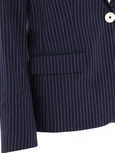 Ines De La Fressange Pinstripe-pattern Single-breasted Blazer