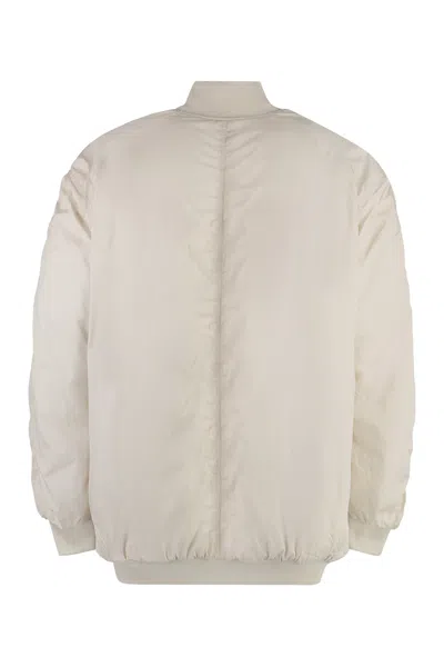 Isabel Marant Oversize Ribbed Bomber Jacket With Chest And Side Pockets