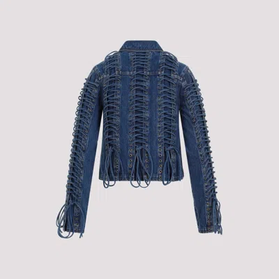 Shop Jean Paul Gaultier Corset Denim Jacket