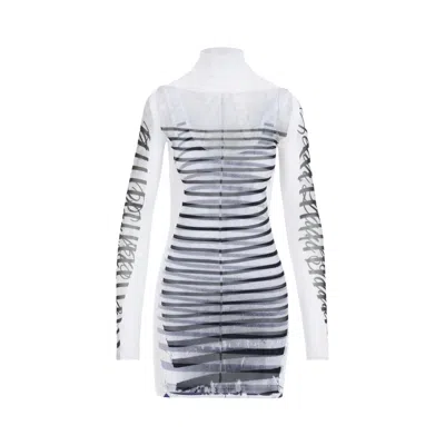 Jean Paul Gaultier Double Layer Mini Dress With Marinière Print