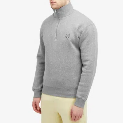 Maison Kitsuné Bold Fox Head Patch Half Zip Sweatshirt