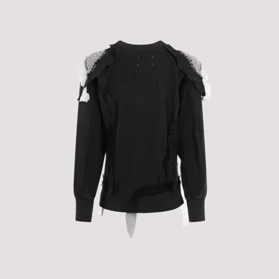 Maison Margiela Ruffled Sweatshirt Featuring Contrasting Stitching