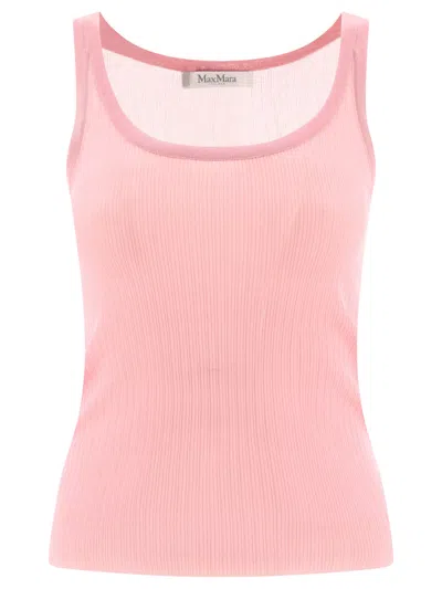 Max Mara Bastia Ribbed Silk Tank Top
