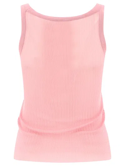 Max Mara Bastia Ribbed Silk Tank Top