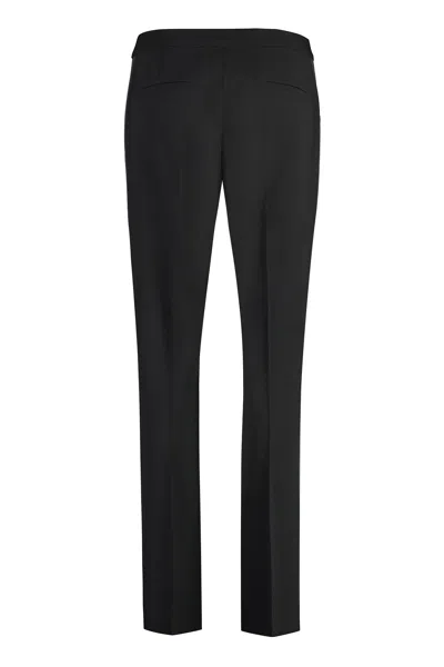 Max Mara Women's Wool Straight-leg Trousers In Black