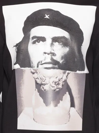 Neil Barrett Men's Black Neoprene Sweatshirt With Print And Double Lateral Zip