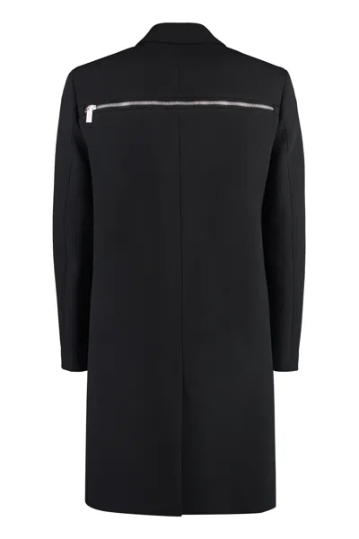 Off-white Double-breasted Virgin Wool Coat