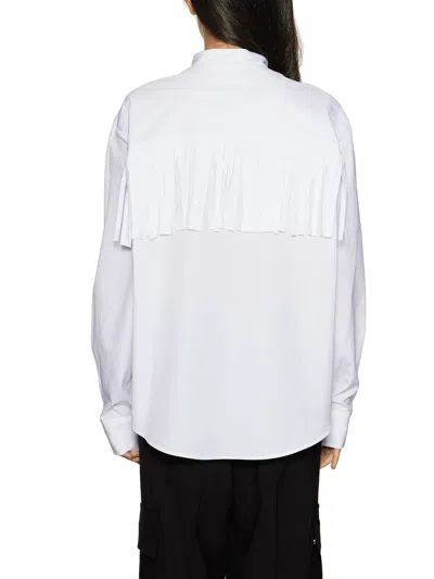 Palm Angels Logo Embroidered Fringed Shirt