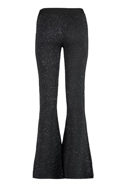 Palm Angels Soiree Sequined Knitted Flared Pants