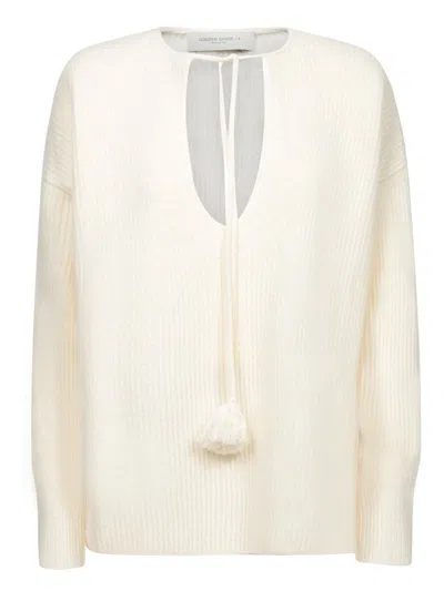Golden Goose Knitwear In White Wool In White