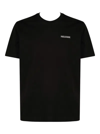 Paul & Shark Embroidered Logo Crew Neck T-shirt