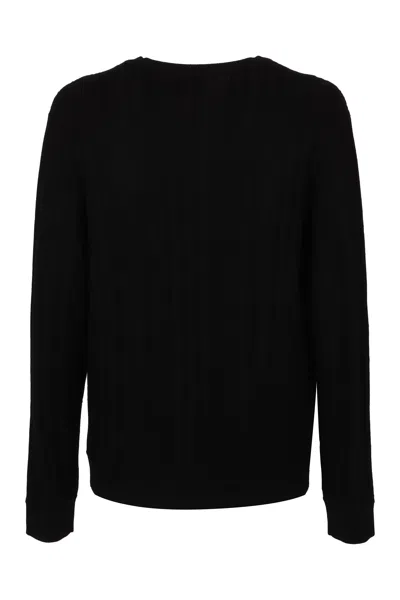 Paul Smith Black Merino Wool V-neck Sweater