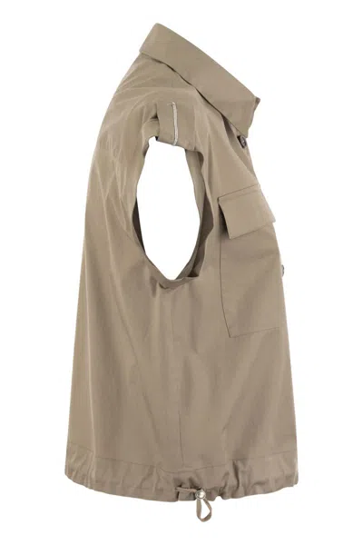 Peserico Light Cotton Satin Sail Hand Shirt With Drawstring