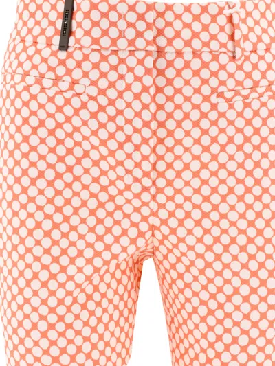 Peserico Cropped Trousers With Playful Polka-dot Pattern