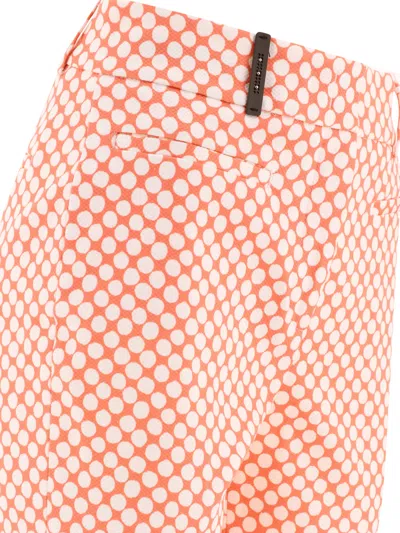 Peserico Cropped Trousers With Playful Polka-dot Pattern