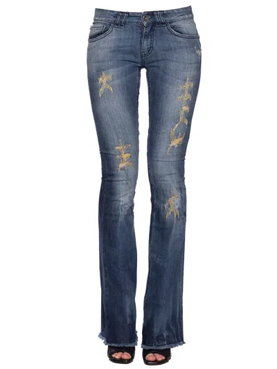 Plein Sud Denim Jeans With Embroidery
