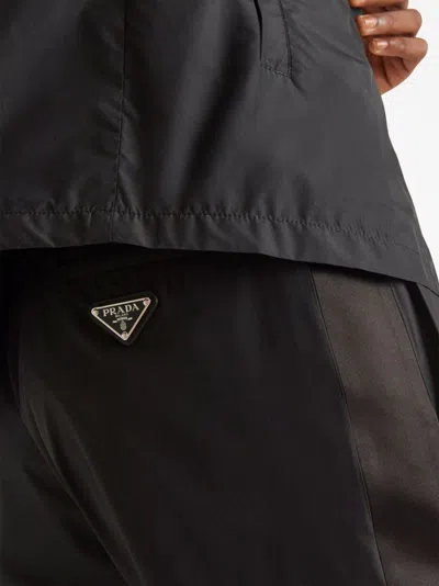 Prada Triangle-logo Silk-blend Track Pants