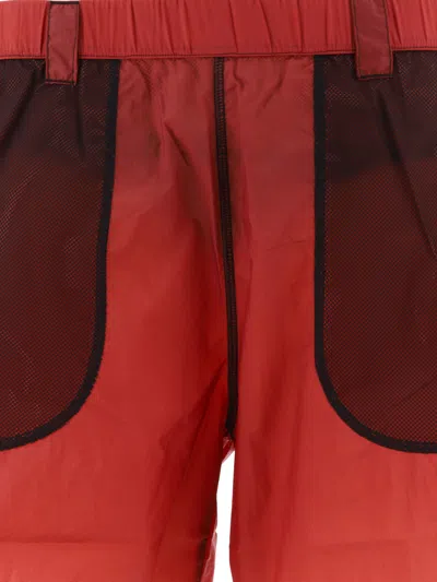 Rayon Vert Logo-printed Swim Shorts In Red